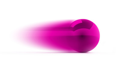Pink speed sphere rendered isolated
