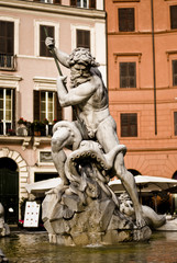 Obraz premium statua pizza navona