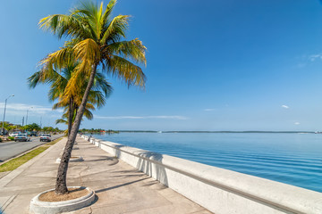 Embankment of Carribean sea in Cienfuegos, Cuba