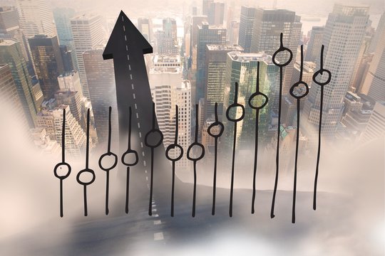 Composite image of data analysis doodle