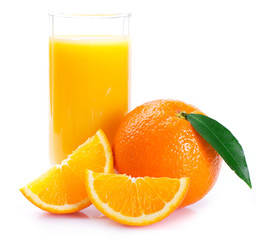 Fresh orange with juice