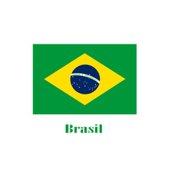 brasil flag color vector