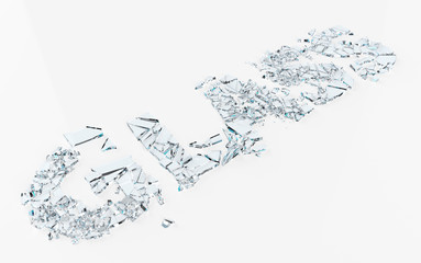 Naklejka premium broken glass