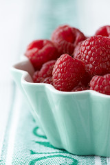 Raspberries; close up