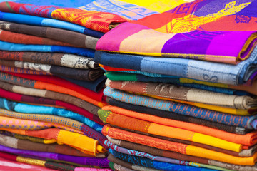 Colored fabrics, Mexico