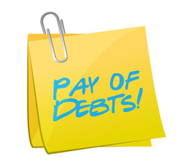 pay for debts post message illustration design