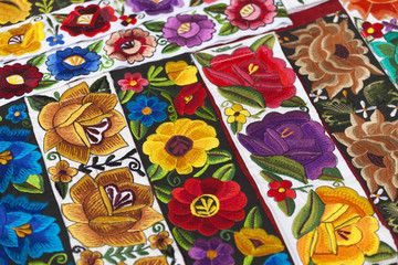 Colored fabrics, Mexico