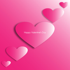 Romantic banner with hearts for Valentine's Day