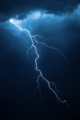 Lightning with dramatic cloudscape - obrazy, fototapety, plakaty