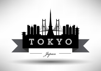 Fototapeta premium Modern Tokyo Skyline Design