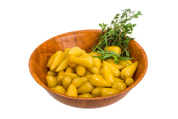 Yellow marinated pepper