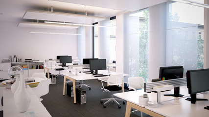 großer Bürorraum - modern open space office
