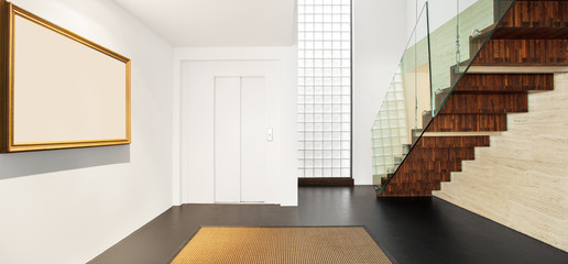 interior modern house, staircase