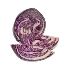 Fototapeta premium Quarters of red cabbage