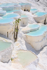 Travertine pools at ancient Hierapolis, now Pamukkale, Turkey