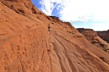 randonneur dans le canyon de Chelly, Arizona