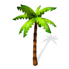 Obraz premium 3d illustration of a cartoon palm tree