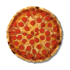 3d illustration of a pizza