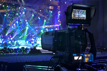 tv camera in a concert hall