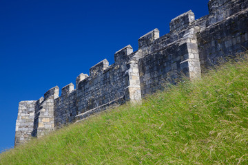 Fototapeta na wymiar City walls of York, England