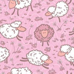 pattern with sheeps