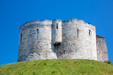 Fototapeta na wymiar Clifford's Tower in York, a city in England
