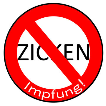 Zicken Impfung Hinweisschild lustig