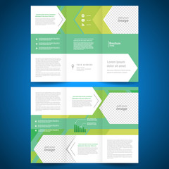 brochure folder geometric abstract element arrow