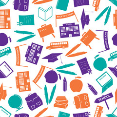 school icon color pattern eps10