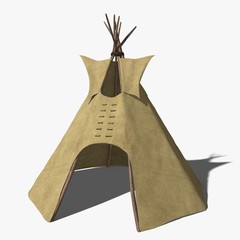 3d illustration of a teepee tent © abramsdesign