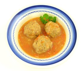 meatballs with minced meat in tomato sauce