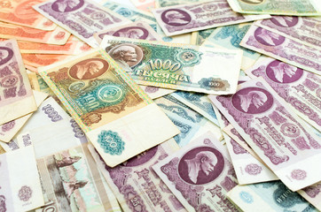 Fototapeta na wymiar Old Russian banknotes