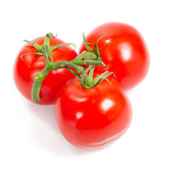 Fresh tomatoes isolated on white
