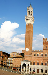 Obraz premium Siena Tower at the square Campo