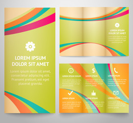 Professional three fold business flyer template
