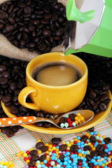 Caffè espresso con caffettiera