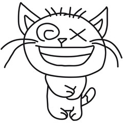 Funny Stoned Crazy Cat
