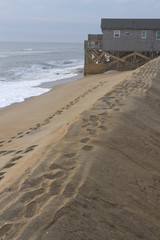 Sand Ocean Barrier On Cape Hatteras Beach
