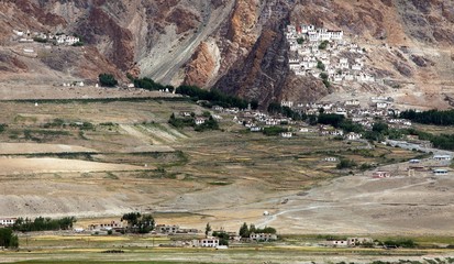 Karsha gompa - buddhist monastery in Zanskar valley - Ladakh
