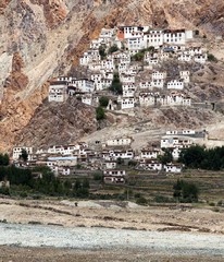 Obraz premium Karsha gompa - buddhist monastery in Zanskar valley - Ladakh