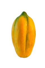 papaya on white background