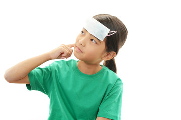 風邪にり患した女の子