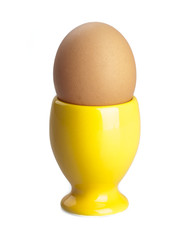 Egg in ceramic stand