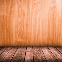 Wooden plate wall and floor interior background