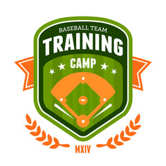 Baseball training camp emblem
