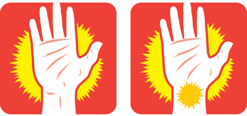 Fototapeta premium Hand pain Icon