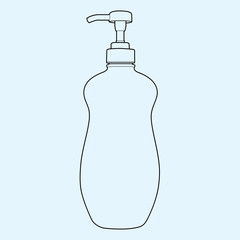lotion or cream pump bottle vector