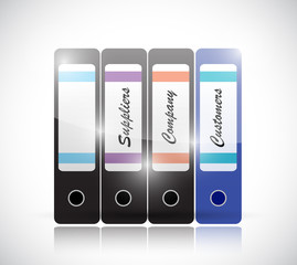 business folders illustration design