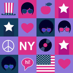 violet hippie pattern