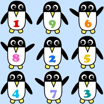seamless penguin pattern background
